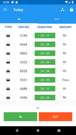 Android application GetParking Parking MGMT System screenshort