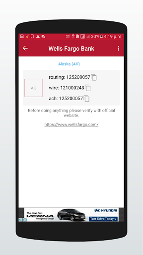 USABankRoutingNumber Screen 2
