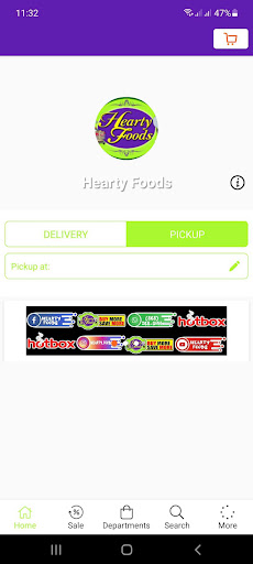 Android application Hearty Foods TT screenshort
