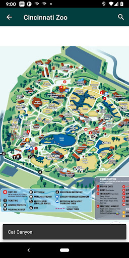 Android application SmartZooMap - Cincinnati Zoo screenshort