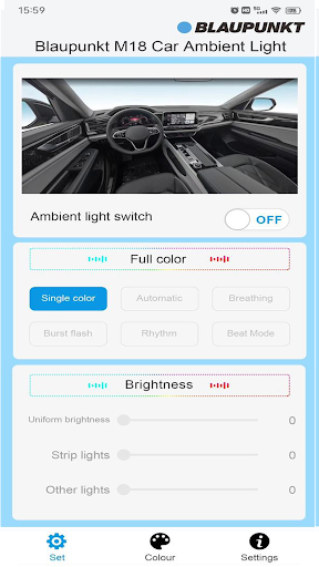 Android application Blaupunkt M18 Ambient Lights screenshort