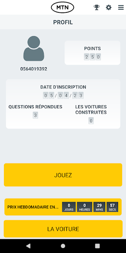 MTN Gagne ta voiture Screen 2