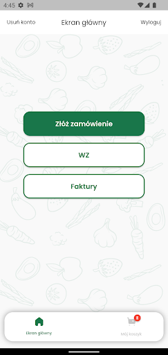 Android application WarzywKA screenshort