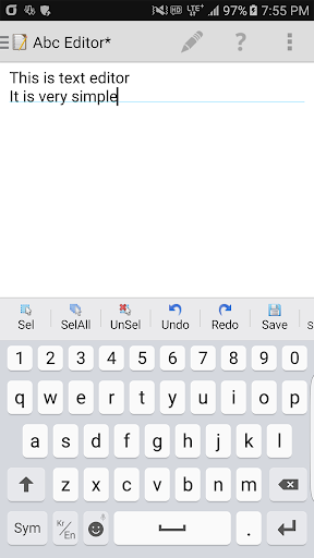 Android application My Text Editor screenshort