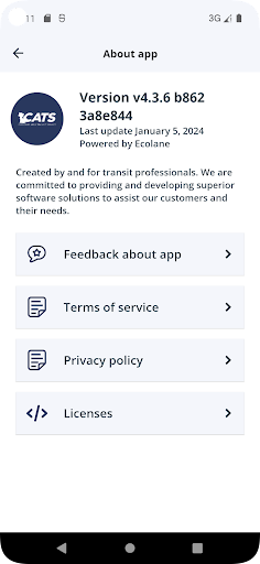 Cherokee Area Transit Service Screen 3