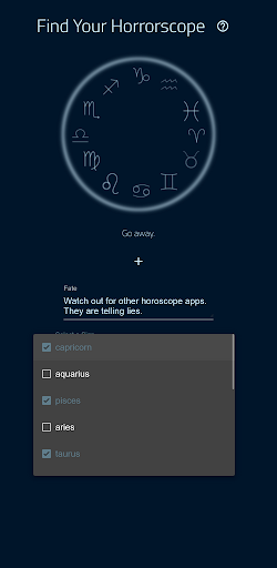 My Horrorscopes Screen 3