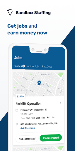 Android application Sandbox Staffing screenshort