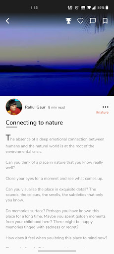 MyBlog - Blogging app Screen 2