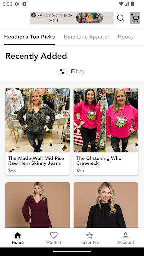 Android application Shop Sweet Southern screenshort