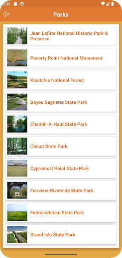 Louisiana State Parks Screen 3