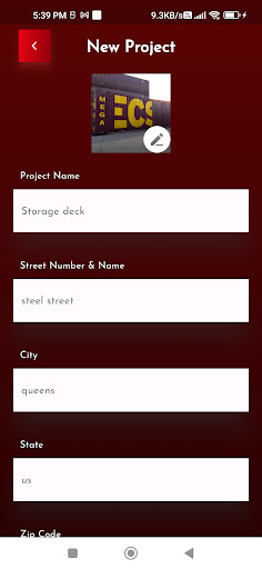 Android application Tier One Estimating screenshort