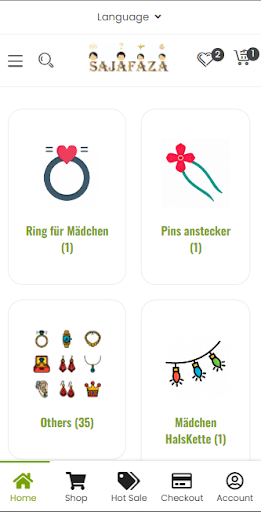 Android application SAJAFAZA screenshort