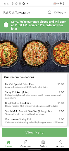 Fat Cat Takeaway Screen 2