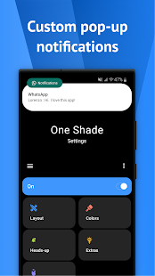 One Shade: Custom Notification Screenshot