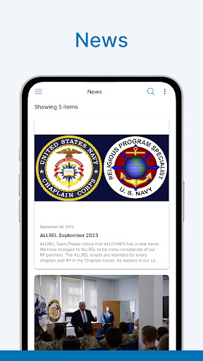 Android application Naval Chaplaincy School screenshort
