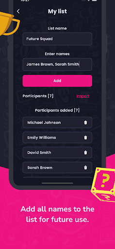 Random name picker for raffles Screenshot 4 - AppWisp.com