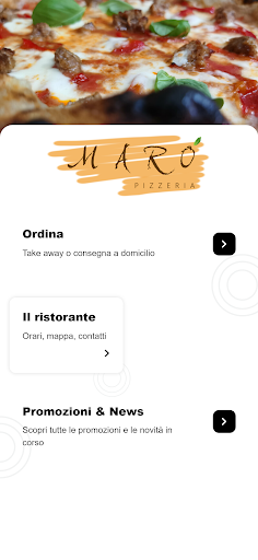 Android application Pizzeria Marò screenshort
