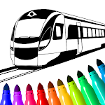 Cover Image of Download Train game: coloring book.  APK