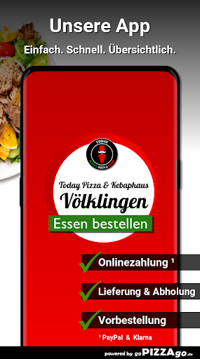 Android application Today Pizza - Kebaphaus Völkli screenshort
