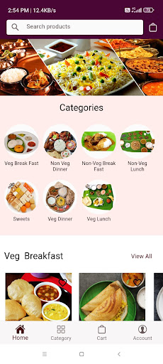 Android application AlloFoods Online food delivery screenshort