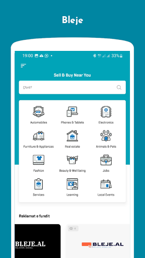 Android application Bleje.al screenshort