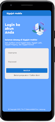Android application Sigajah Lampung Mobile screenshort