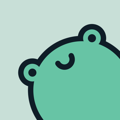 Frog flip desktop clock logo