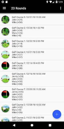 Android application Track My Golf screenshort