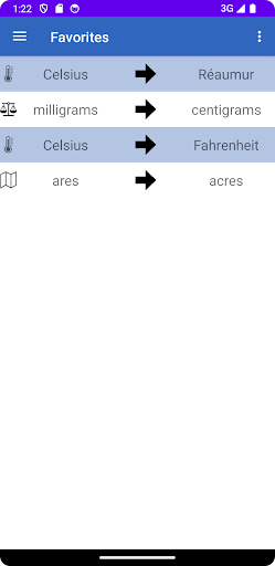 Android application Unit Converter screenshort