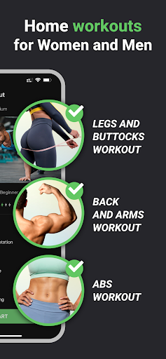 Android application Home Workout. Fitness training screenshort