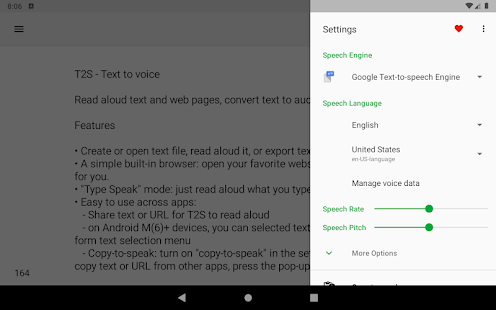 T2S: Text to Voice/Read Aloud Screenshot