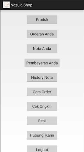 Android application Nazula Shop screenshort