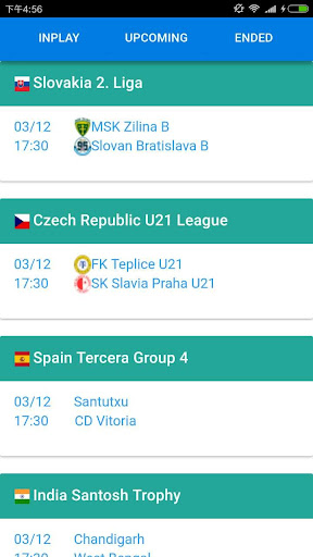 Android application BsportsFan Soccer screenshort