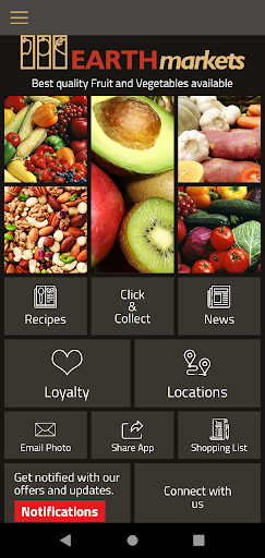 Android application Earth Markets screenshort