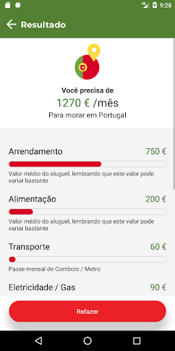 Morar em Portugal - Calculador Screen 3