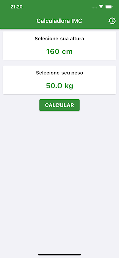 Calculadora IMC Screen 2