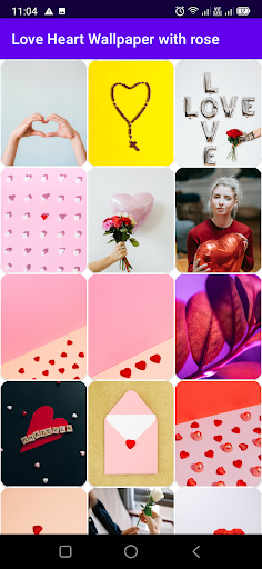 Love Heart Wallpaper with rose Screen 2