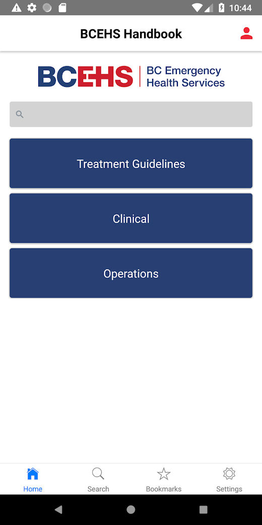 Android application Handbook screenshot
