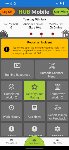 Android application HubMobile screenshort