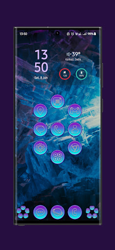 Android application Tango Blue Purple Icon Pack screenshort