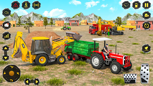 Android application Real JCB Backhoe Loader Game screenshort