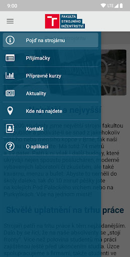 Android application Studuj Strojárnu screenshort