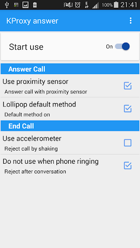 Android application KProxy answer screenshort