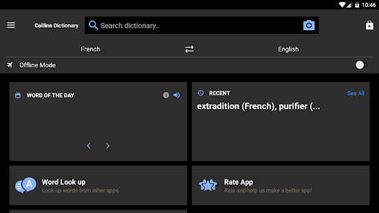 Collins French Dictionary Screenshot