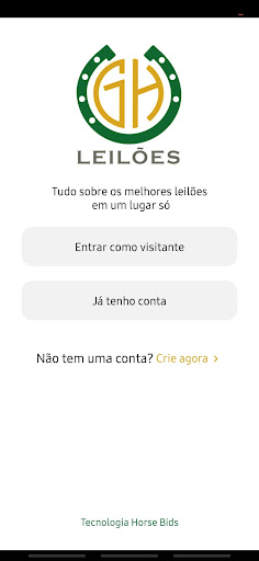 Android application GH Leilões screenshort