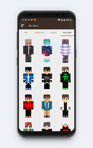 Android application Boys Skins screenshort