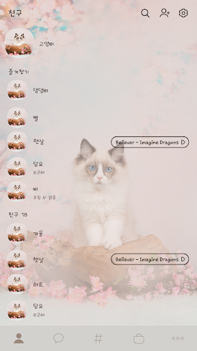 카카오톡 테마 - 미모 뿜뿜 고양이 Screen 2