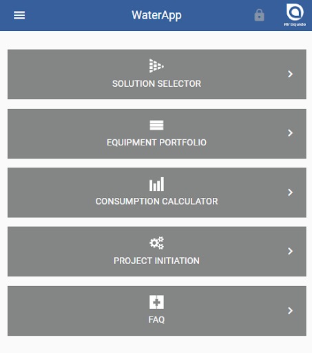 Android application WaterApp screenshort