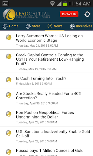 Lear Gold & Silver Daily! Screen 3