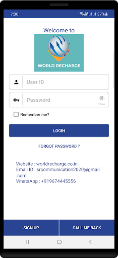 World Recharge - Mobile & DTH Screen 2